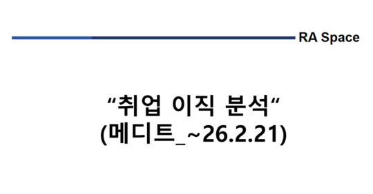 취업 및 이직 분석 (메디트_~’26.2/21)